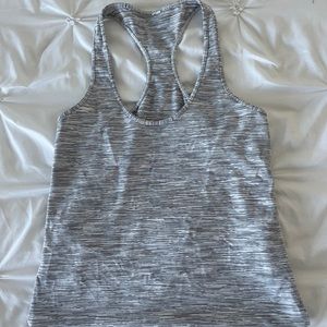 Lululemon Grey Heather Nulu Racerback Tank